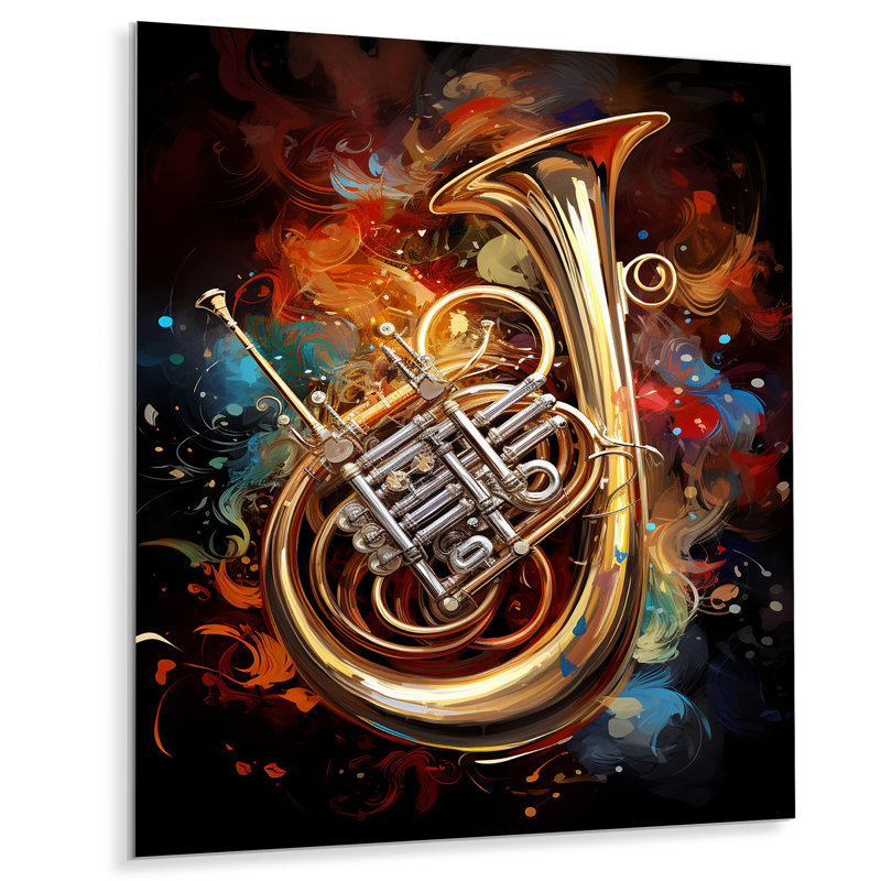 «French Horn Flourish Lustrous I» sur, H 40 po x l 30 po x P 1,5 po