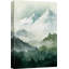 Woodland Forest Landscape Green Mountain Nature Scene Modern Decor Large Frame, impression sur toile, art mural-119395186-73622930-73622932