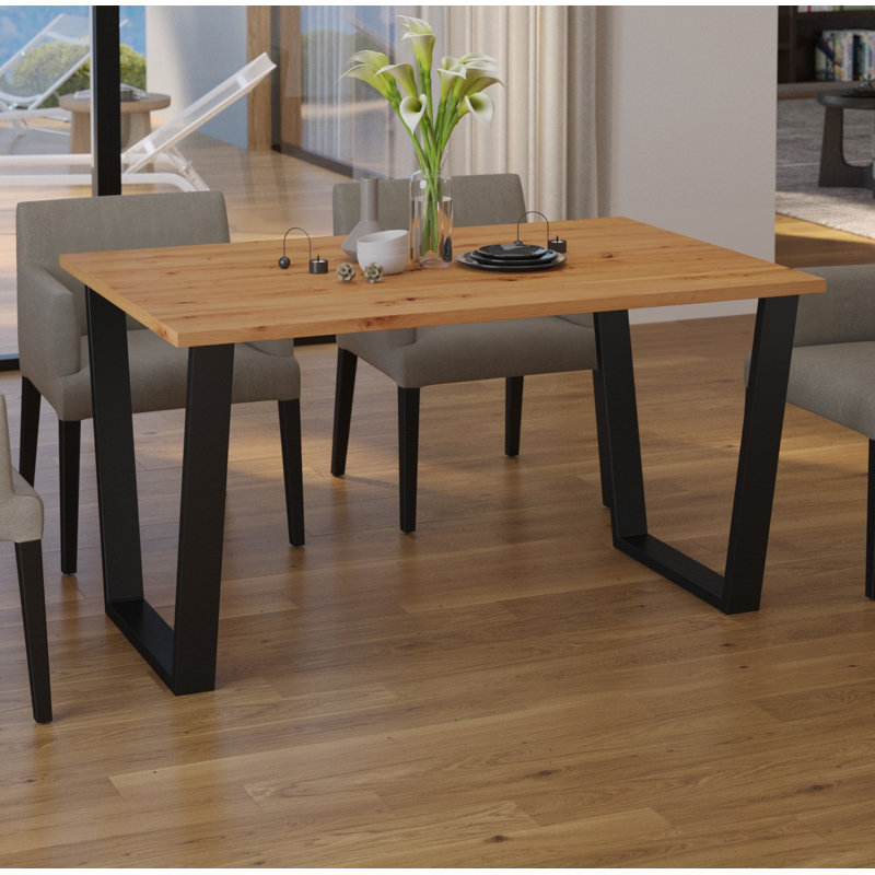 Laurelynn Rectangular Dining Table, Beige, H 75 x L 138 x W 90cm