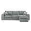 Canapé modulaire moderne gris avec méridienne réversible Boucle