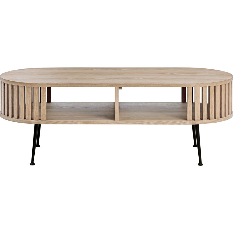 Table basse à 4 pieds Michale, Naturel