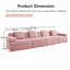 Canapé modulaire sans siège à 4 places, canapé modulaire Cloud avec assise profonde, canapé modulaire moderne à 4 places avec coussins décoratifs Tissu en velours côtelé-1975024881-1975024892-1975024893