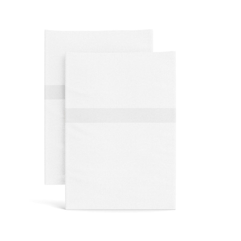 Ready-To-Bed 2.0 Cotton & Trim Pillowcases, White, King Pillowcases