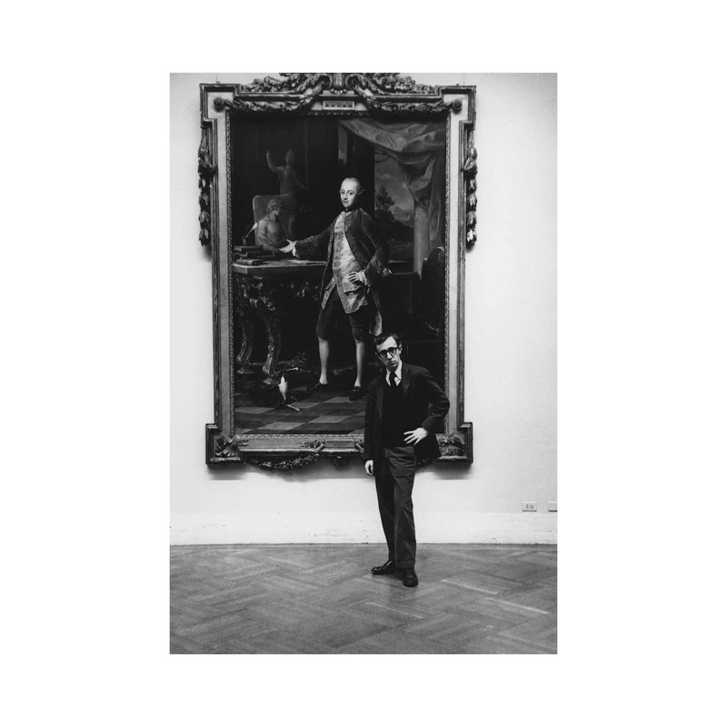 Woody Allen at the Met (NYC, 1963) by Ruth Orkin - Photograph Print on Canvas, Wrapped Canvas, 20.32 cm H x 30.48 cm W