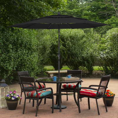 Parasol de marché pour terrasse 9,75 pi avec manivelle et inclinaison