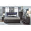 Commode gris métallique en crocodile Shaker-992950737