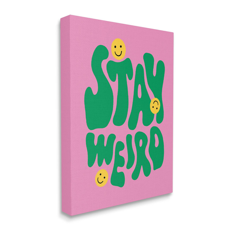 «Stay Weird Retro Smilies», art mural par House of Lulu, H 48 po x l 36 po x P 1,5 po