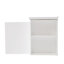Meuble-lavabo mural polyvalent 36 po avec lavabo en céramique 36 po, portes flottantes à poignée libre et 2 tablettes latérales ouvertes, grand espace de rangement