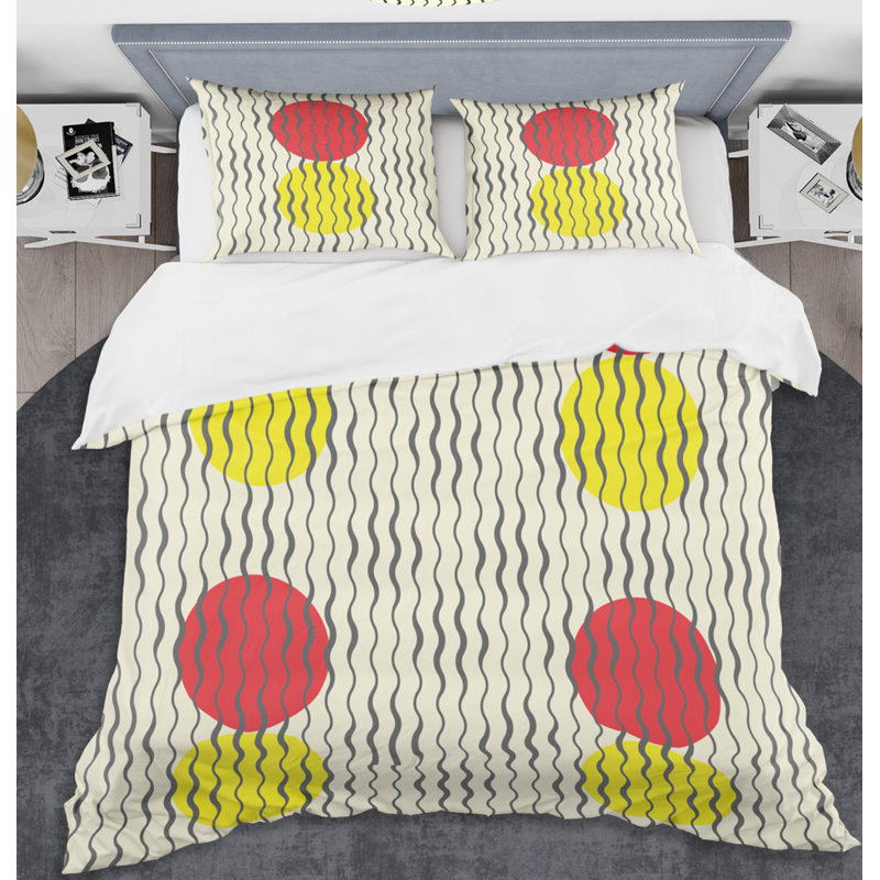 Wave Pattern - Modern Abstract Duvet Cover Set - Microfiber Polyester, Twin Duvet Cover + 1 Sham