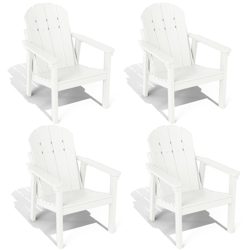 Abdinour Outdoor Adirondack Set, White