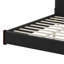 Lit plateforme tapissier avec tête de lit courbée, cadre de lit plateforme en bois moderne-157908000-157908002