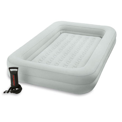 Intex Kidz Camping Travel Air Mattress w/Pump &120 Volt Electric Air Bed Pump