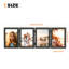 Cadre photo en acrylique pliable 4 portes 4 x 6 Warm & Love noir