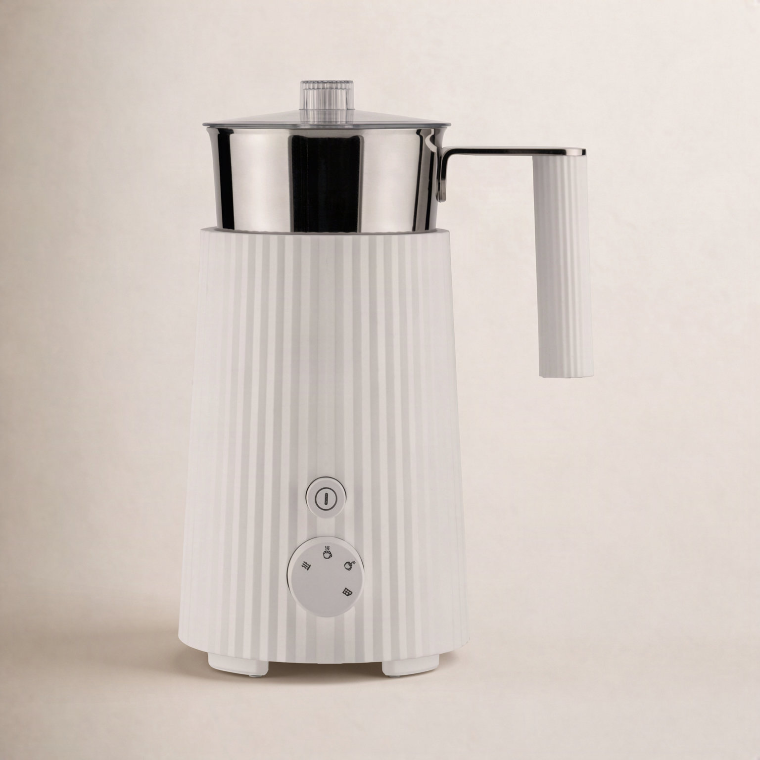 Plissé Milk Frother, White