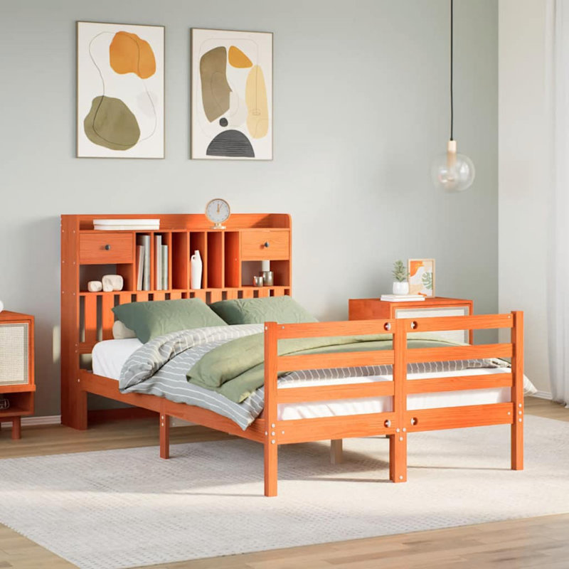 Ludowici Solid Wood Bed, Brown, 75 cm W x 190 cm L