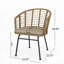 Fauteuil club d'extérieur en rotin d'osier
