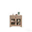 Armoire de rangement, 2 portes en verre, tiroir pour le salon - brun