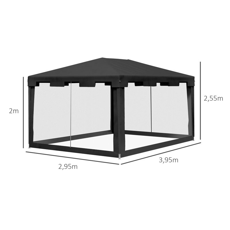 Britnay 3.95m x 2.95m Metal Canopy