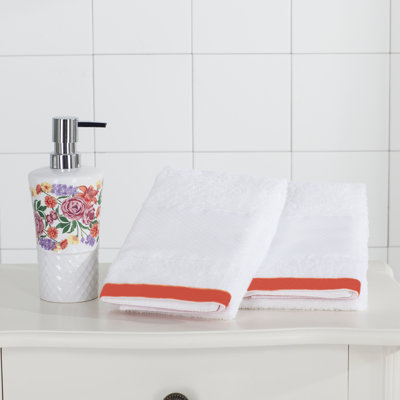 Ensemble de bain 3 pièces pompe à savon et deux essuie-mains