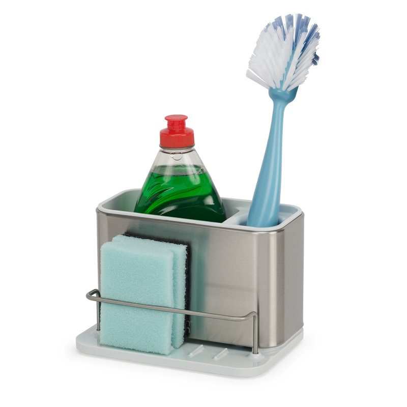 Surface Stainless Steel Kitchen Sink Organizer, Stone/White