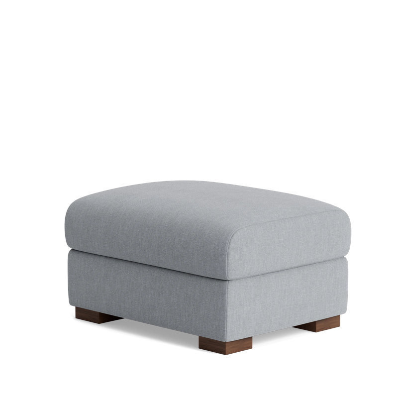 Catalina Ottoman, Performance Weave - Zinc