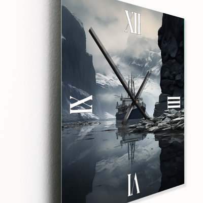 Erlendur - Horloge murale bateau surdimensionnée
