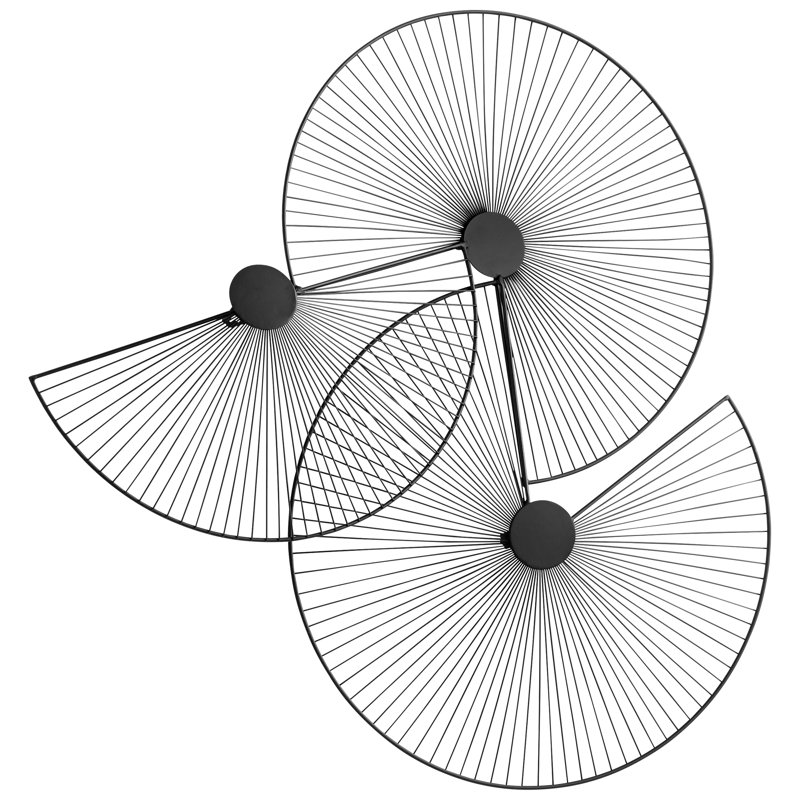 Black Metal Modern Abstract Wall Sculpture
