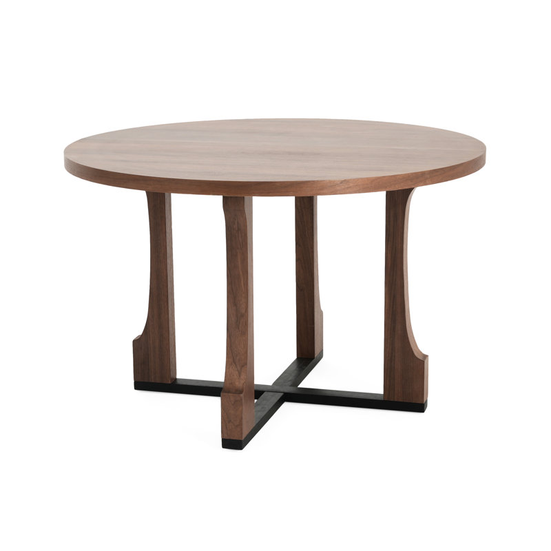 Table de salle à manger 48 po ronde avec design contemporain - Scratch-, facile à nettoyer, peut accueillir 4 personnes, convient aux espaces modernes