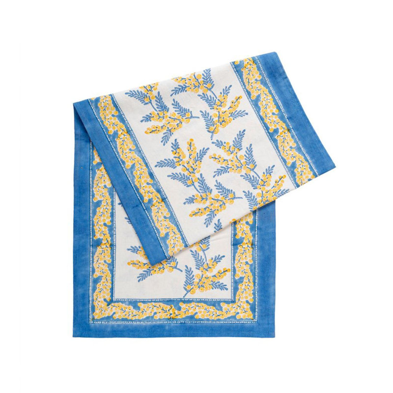 Tapis de couloir Sebring - bleu et jaune - 16 po x 72 po, Bleu et jaune, 16 x 72