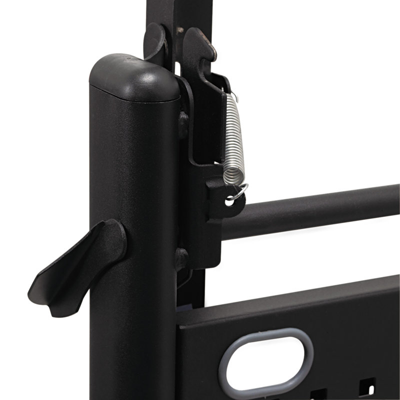 Black Steel Flip-Down Training Table Base with Modesty Panel