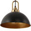 Luminaire suspendu industriel à 1 lumière de style ferme noir mat pour îlot de cuisine (paquet de 2)