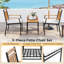 Ensemble de 3 meubles d'extérieur avec table basse et structure en métal robuste pour balcon
