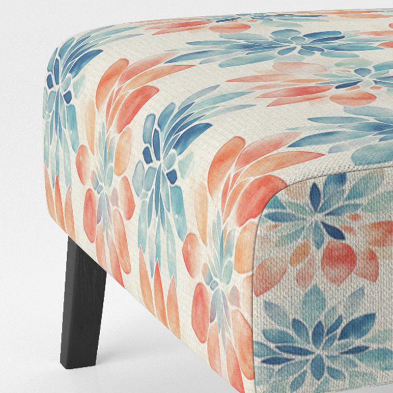Chaise marocaine rembourrée avec accoudoirs pastel boho mandala, Pantoufle sans accoudoirs