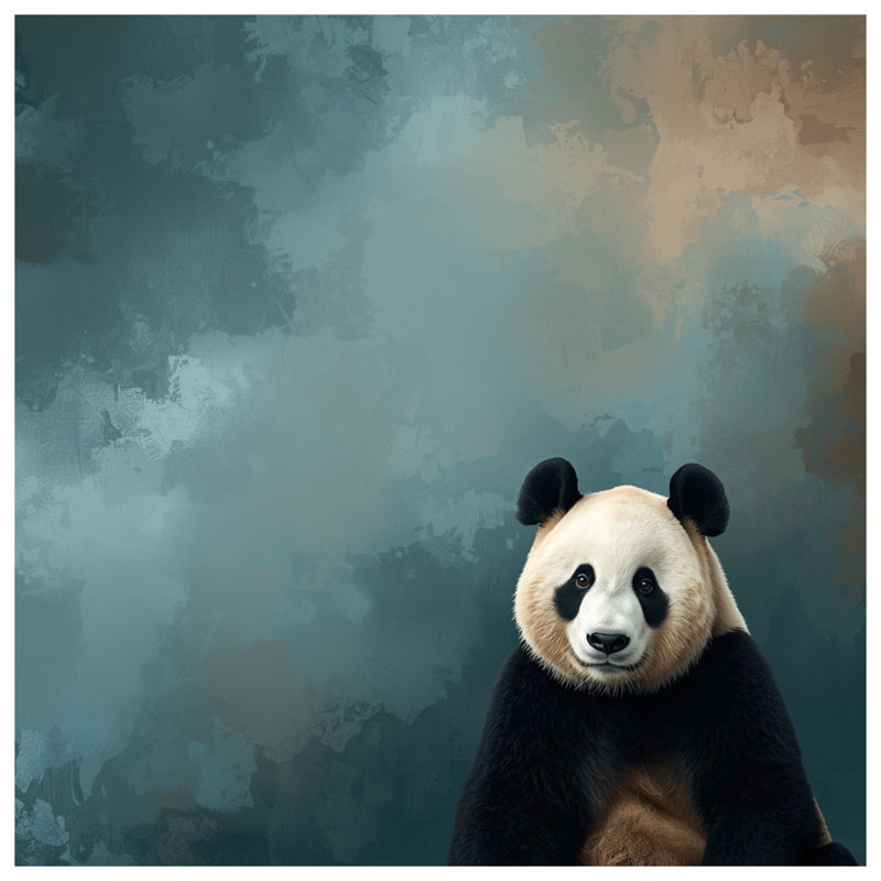 Coussins Panda, 14 X 14 pouces