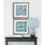 «Caribbean Tile», ensemble de 2 reproductions encadrées