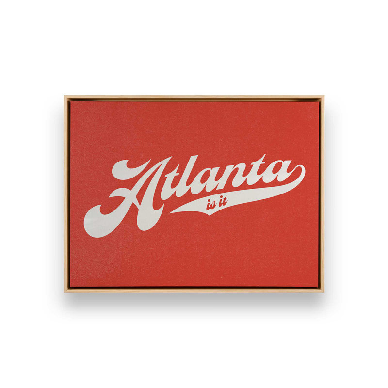 «Atlanta Script» par Deny Designs, reproduction d'art, 12 x 16, Tanné, Toile avec cadre