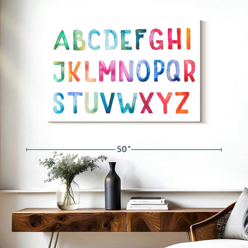 Alphabet, 26" H x 39" W