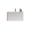 Meuble-lavabo suspendu de 76 cm (30 po) avec lavabo en surface solide blanche, armoire murale rayée blanc doux, lavabo monobloc, meuble-lavabo moderne préassemblé, bonde non incluse-244995425