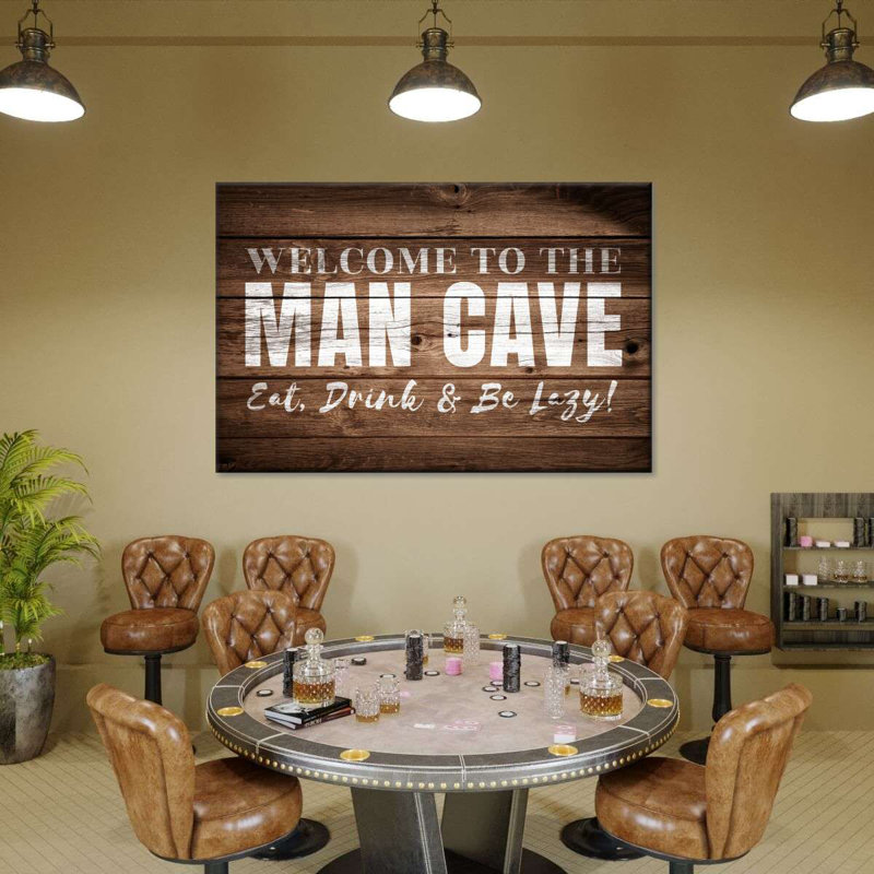 «Man Cave», impression sur toile, H 8 po x l 12 po x P 1 po