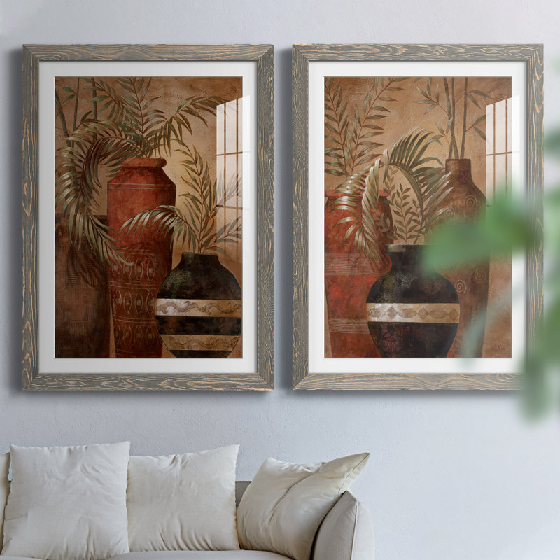 Exotic Holiday I - ensemble de 2 cadres photo, Encadré gris, H 31,5 po x l 47 po x P 1,5 po