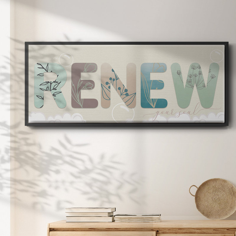 «Renew Your Soul», toile encadrée, H 8 po x l 20 po