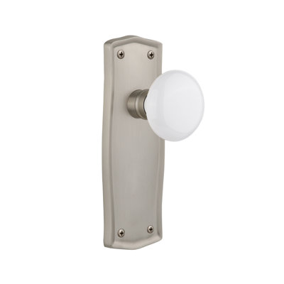 Prairie Plate with White Porcelain Door Knob
