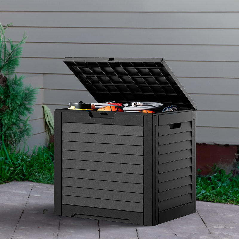 Boîte de rangement verrouillable en résine résistante à l'eau 31 gallons Edrosie Inc