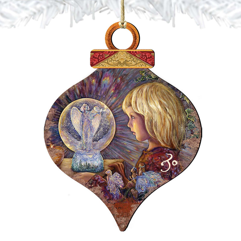 Fairy Wooden Ornament by Josephine Wall