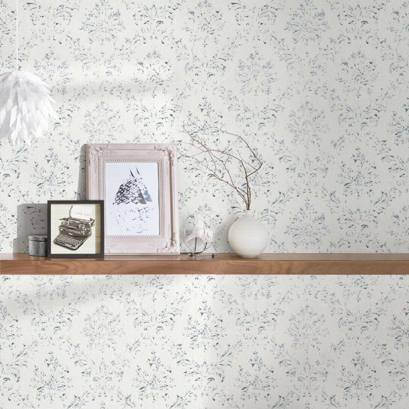 Calabro 10.05m x 53cm Matte Wallpaper Roll, White/Grey