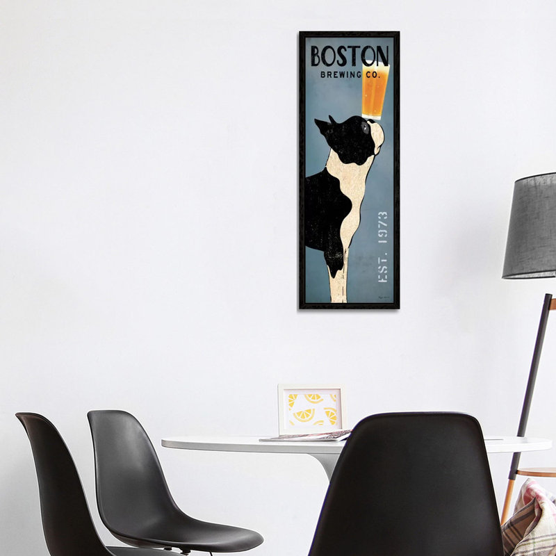 Boston Brewing Co. by Ryan Fowler - Wrapped Canvas Panoramic Print, 121.92 cm H x 40.64 cm W, Black Floater Framed