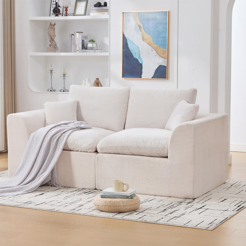 Canapé modulaire modulaire Cloud, canapé moderne confortable avec housses de coussin amovibles pour le salon et la chambre à coucher, aucun assemblage requis