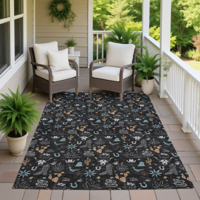 Tapis fantaisie lavable à la machine intérieur / extérieur ACN2562
