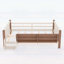 Lit plateforme peu encombrant avec rangement, joli escalier et garde-corps, aucun sommier nécessaire-1882609585-1882609589