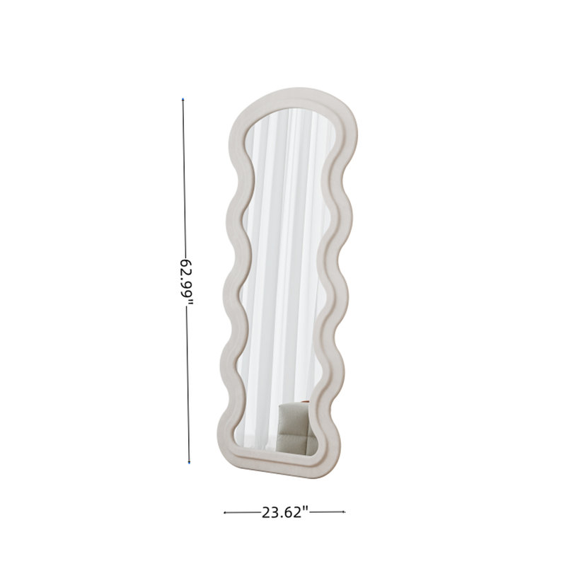 Anniversary Memorabilia: miroir blanc crème complet - revêtement en flanelle Cherish Moment